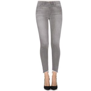 Joe's Jeans Cool Off Charlie Step-Up Hem Mid Rise Gray Skinny Jeans in Jasmyn
